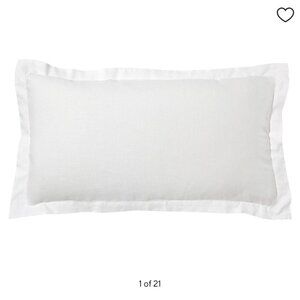 Pottery Barn Belgian Flax Linen Sham Set - White - King